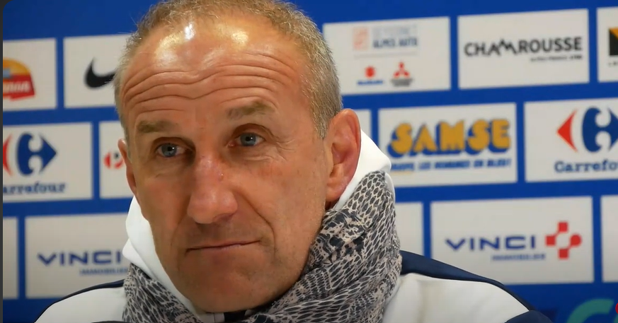 Le nouvel entraîneur du SC Bastia Laurent Peyrelade présenté à la presse